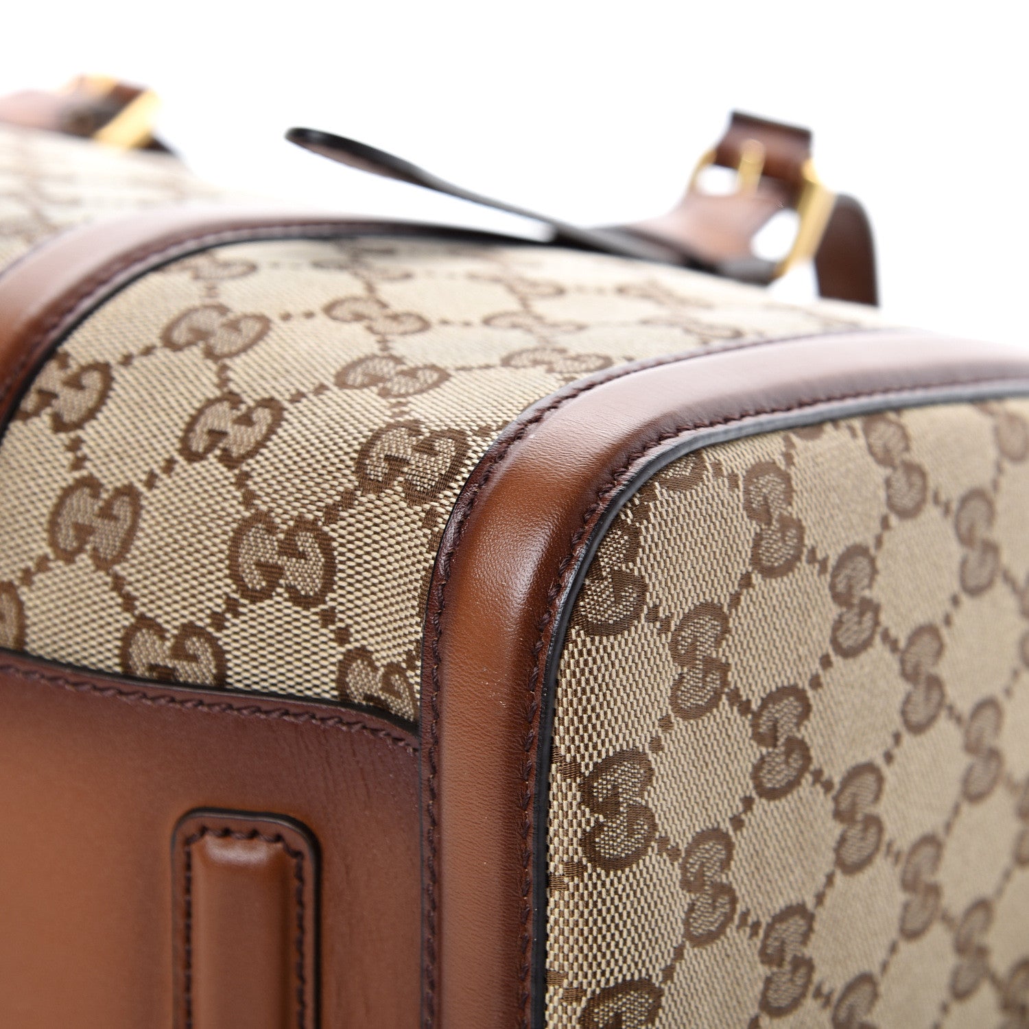 Gucci Monogram Medium Lady Web Boston Bag Beige Cuir 12 of 16