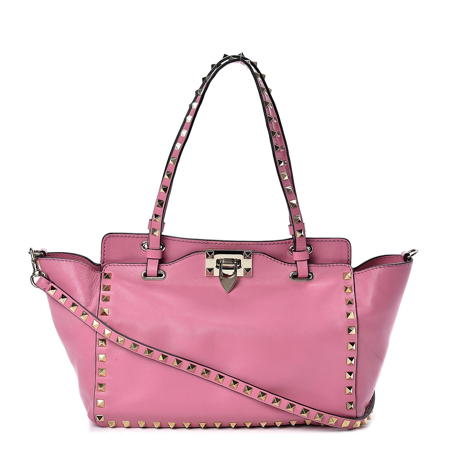 Valentino Garavani Vitello Small Rockstud Tote Ninphea 1 of 16