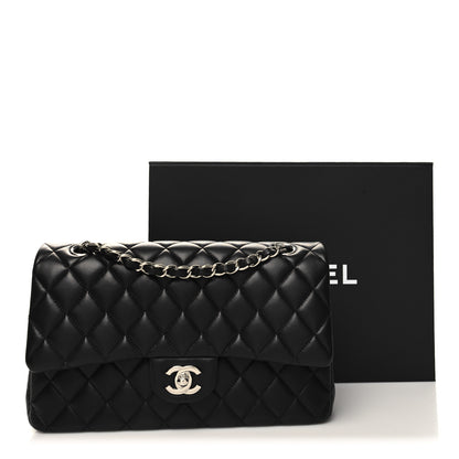 Chanel Lambskin Quilted Medium Double Flap Black 11 of 11