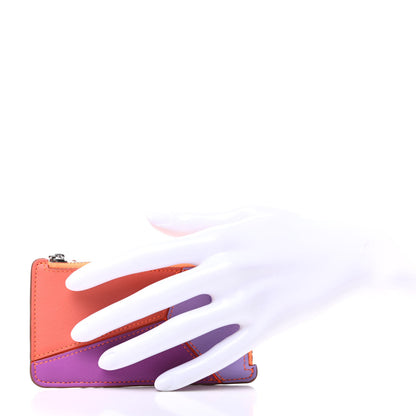 Loewe Calfskin Paula's Ibiza Puzzle Colorblock Coin Card Holder Grapefruit Mauve 2 of 7
