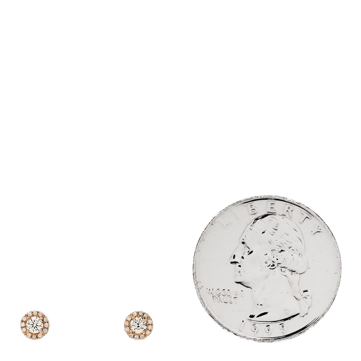 Tiffany Rose Gold Diamond .16ctw Mini Soleste Earrings 2 of 5