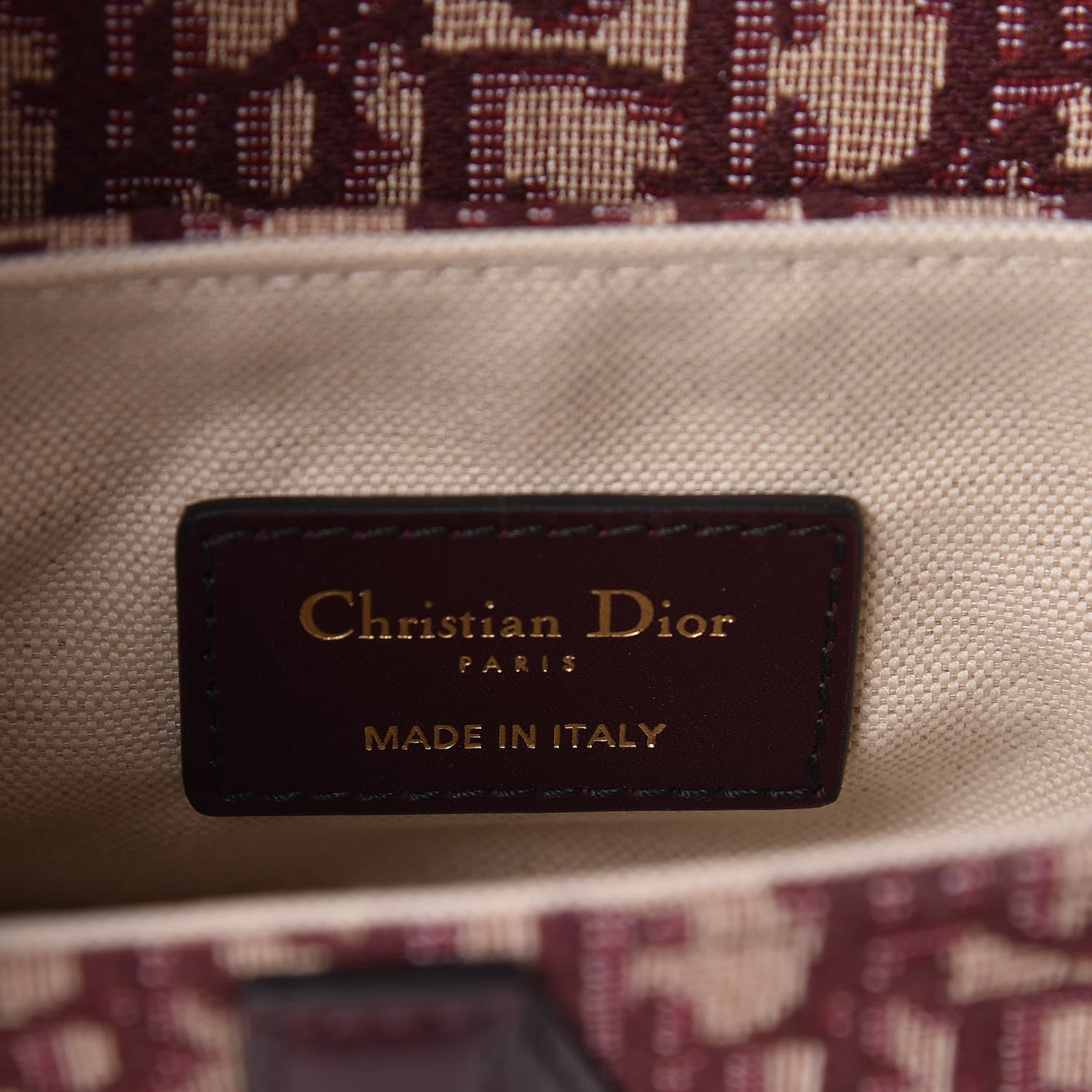 Christian Dior Oblique Mini Saddle Bag Bordeaux 6 of 10