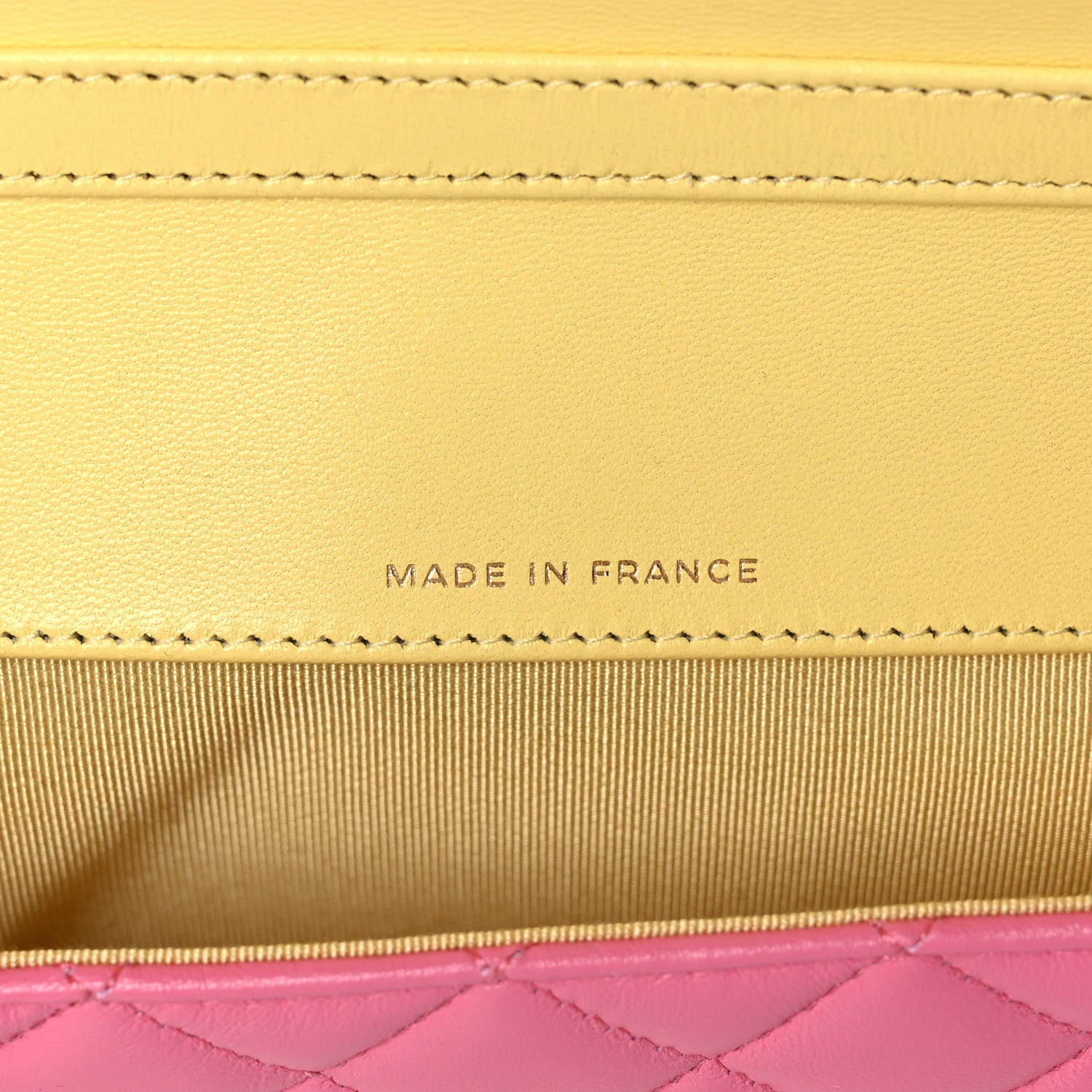 Chanel Lambskin Quilted Glasses Case With Chain Pink Yellow 7 of 12