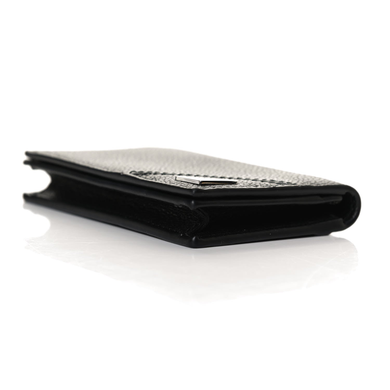 Prada Vitello Micro Grain Card Holder Black 8 of 9