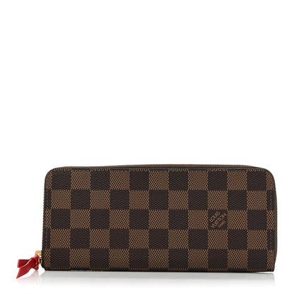 Louis Vuitton Damier Ebene Clemence Wallet Cherry 1 of 10