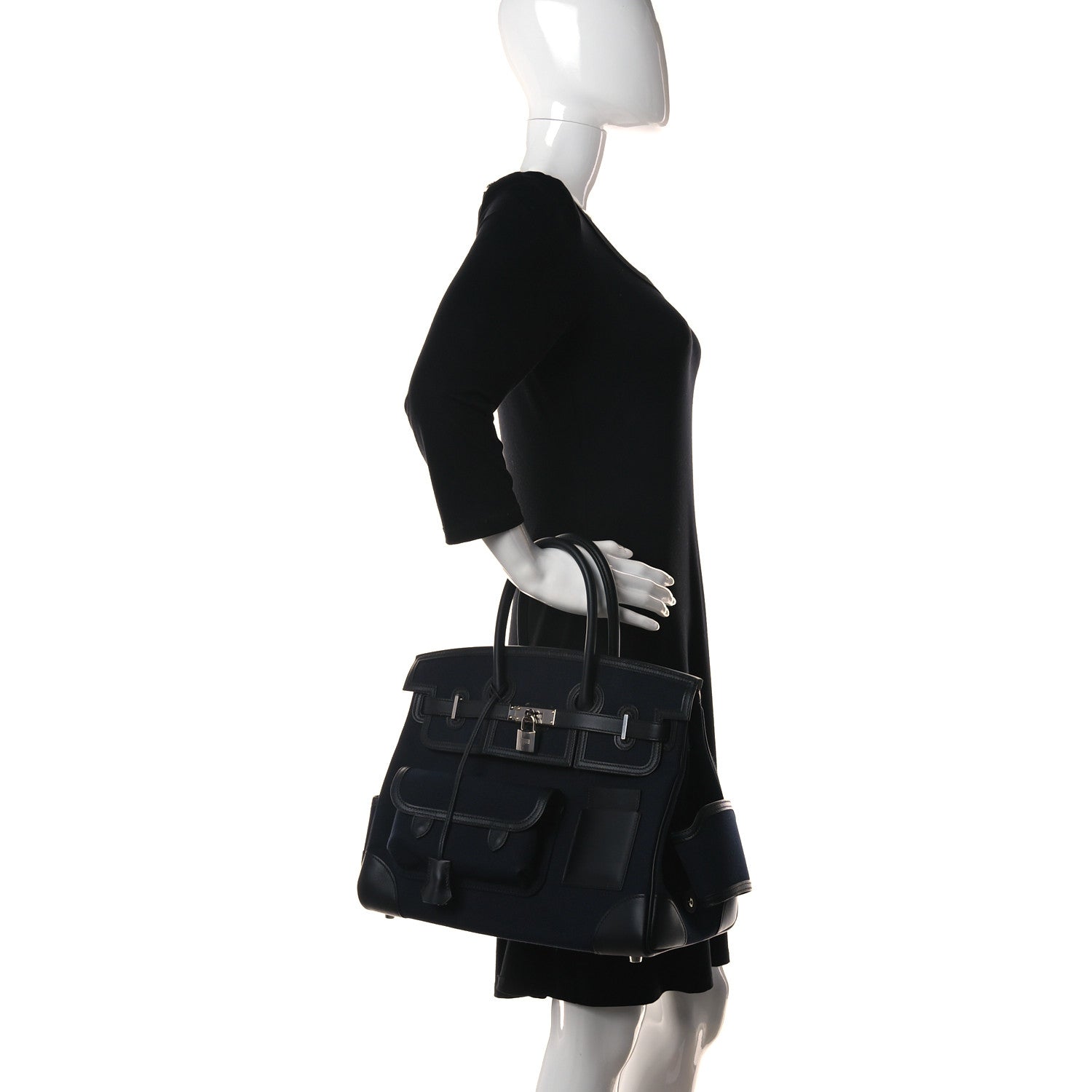 Hermes Goeland Toile Swift Cargo Birkin 35 Bleu Marine 2 of 13