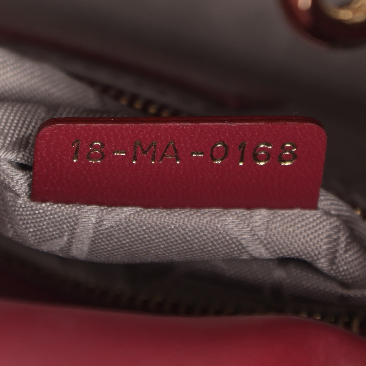 Christian Dior Lambskin Cannage Mini Lady Dior Burgundy 7 of 12