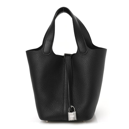 Hermes Taurillon Clemence Picotin Lock 18 PM Black 1 of 11