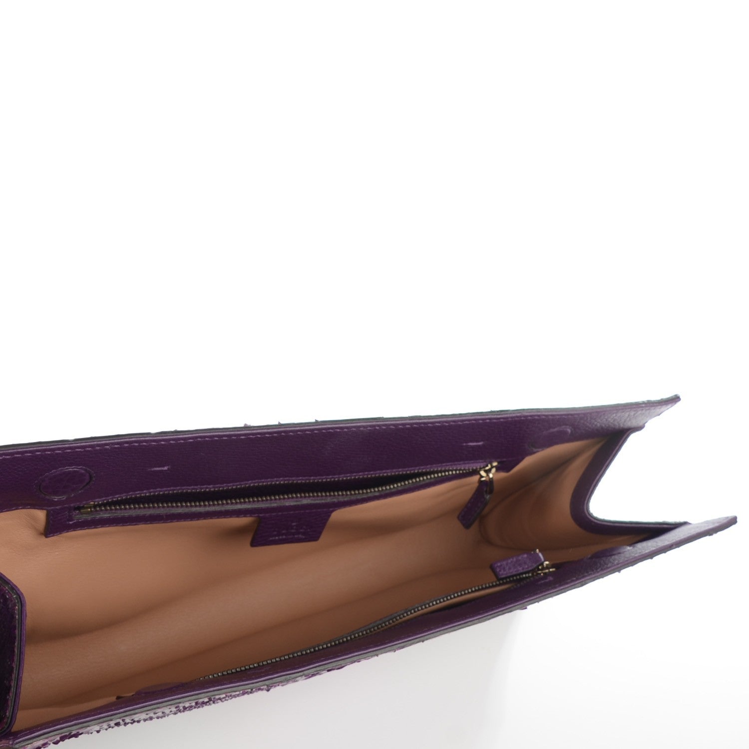 Gucci Python Small Nouveau Clutch Purple 5 of 9