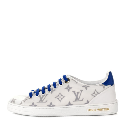 Louis Vuitton Technical Fabric Calfskin Monogram Frontrow Sneakers 35.5 Blue 1 of 8