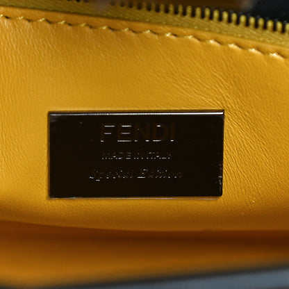 Fendi Nappa FF Mini Peekaboo Iconic Satchel Black Sunflower 6 of 11