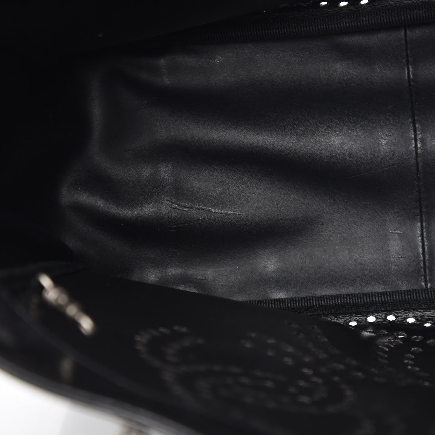 Chanel Patent Perforated CC Tote Black 9 of 13