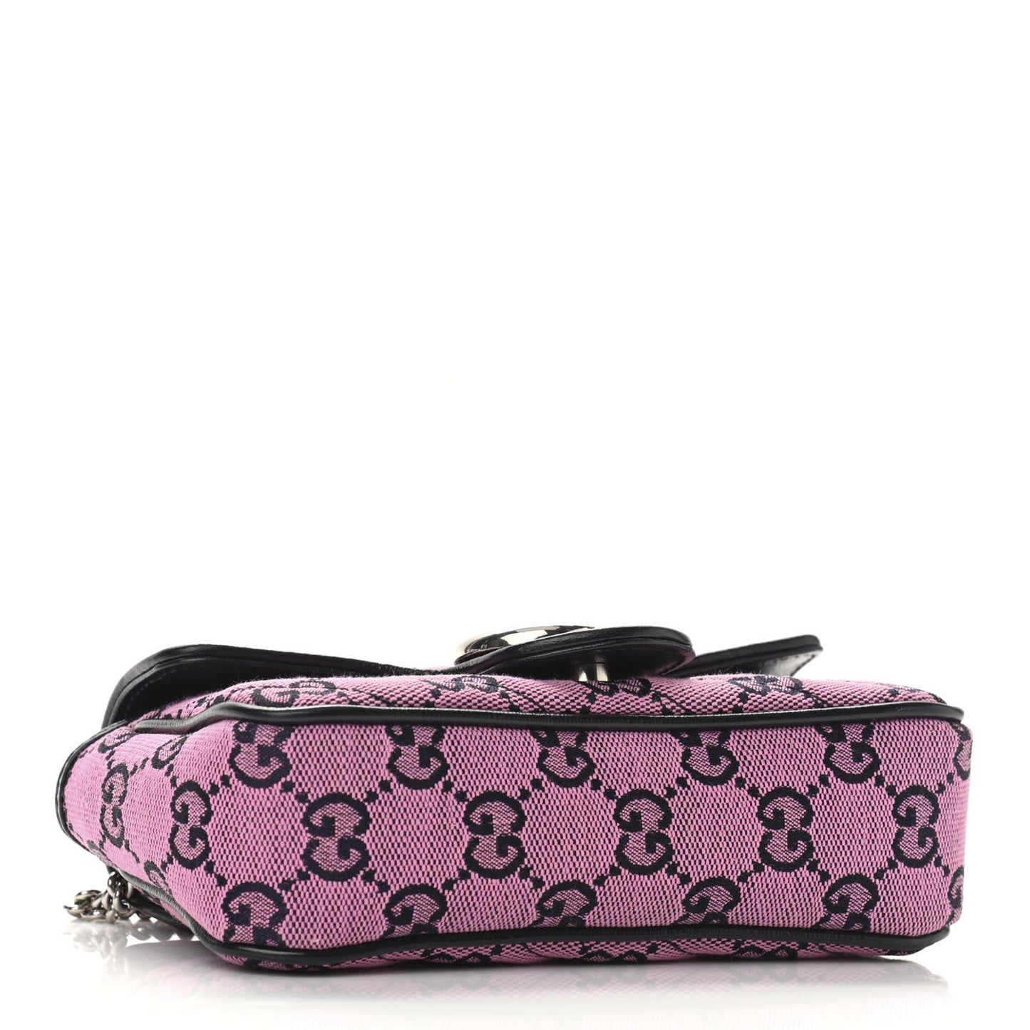 Monogram Multicolor Matelasse Diagonal Super Mini GG Marmont Shoulder Bag Pink Blue