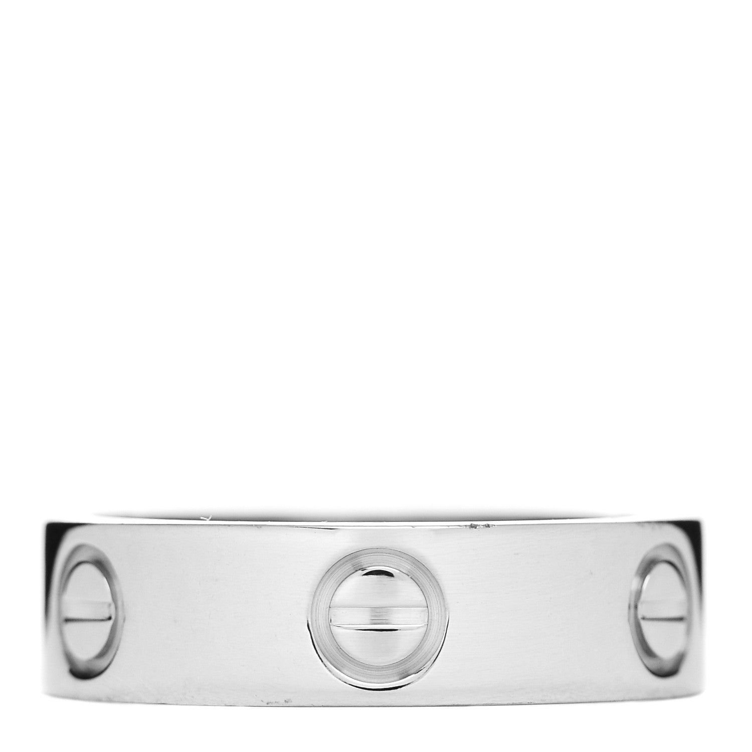 Cartier 18K White Gold 5.5mm LOVE Ring 54 6.75 3 of 4