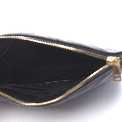 Saint Laurent Calfskin Matelasse Chevron Monogram A5 Wristlet Black 5 of 8