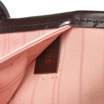 Louis Vuitton Damier Ebene Neo Neverfull MM Rose Ballerine 9 of 11
