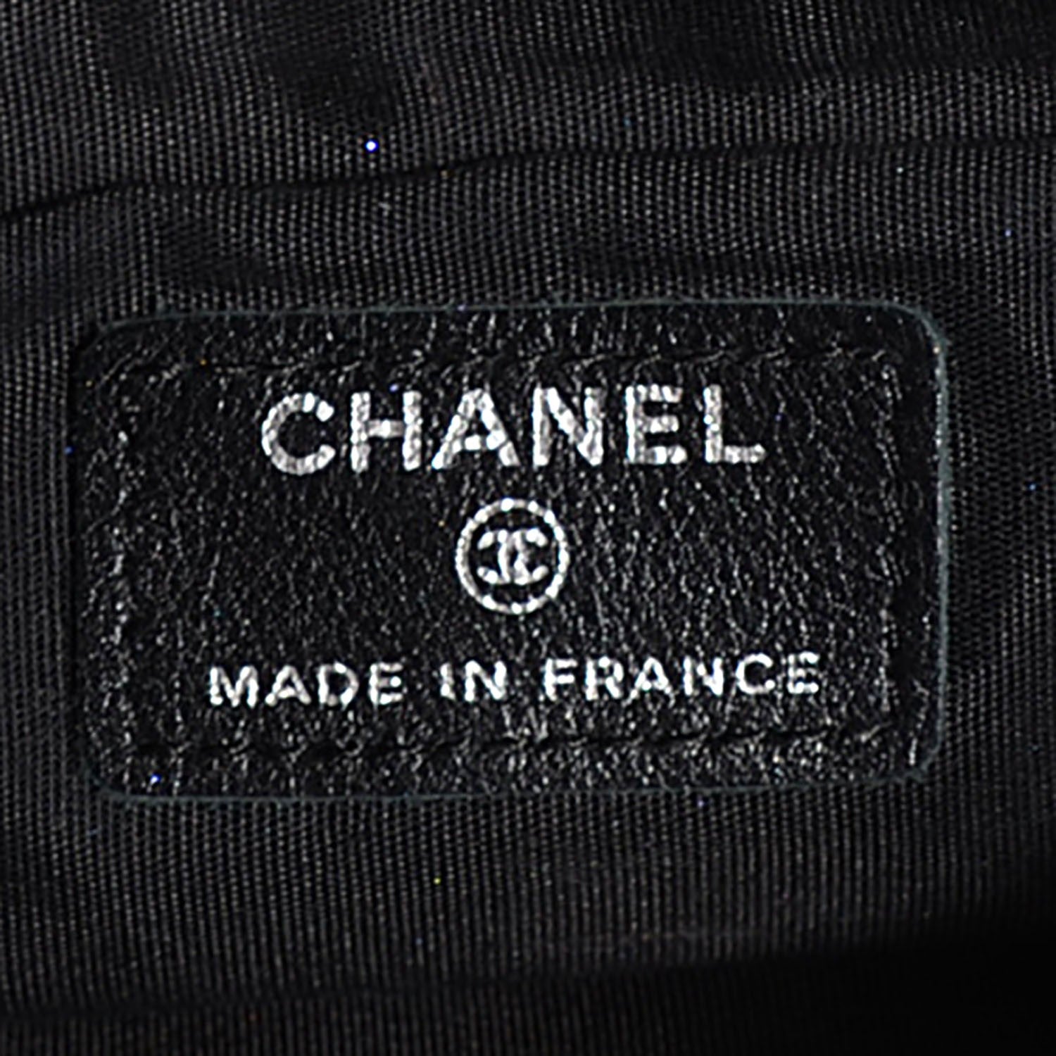 Chanel Caviar CC Flat Cosmetic Pouch Black 6 of 7