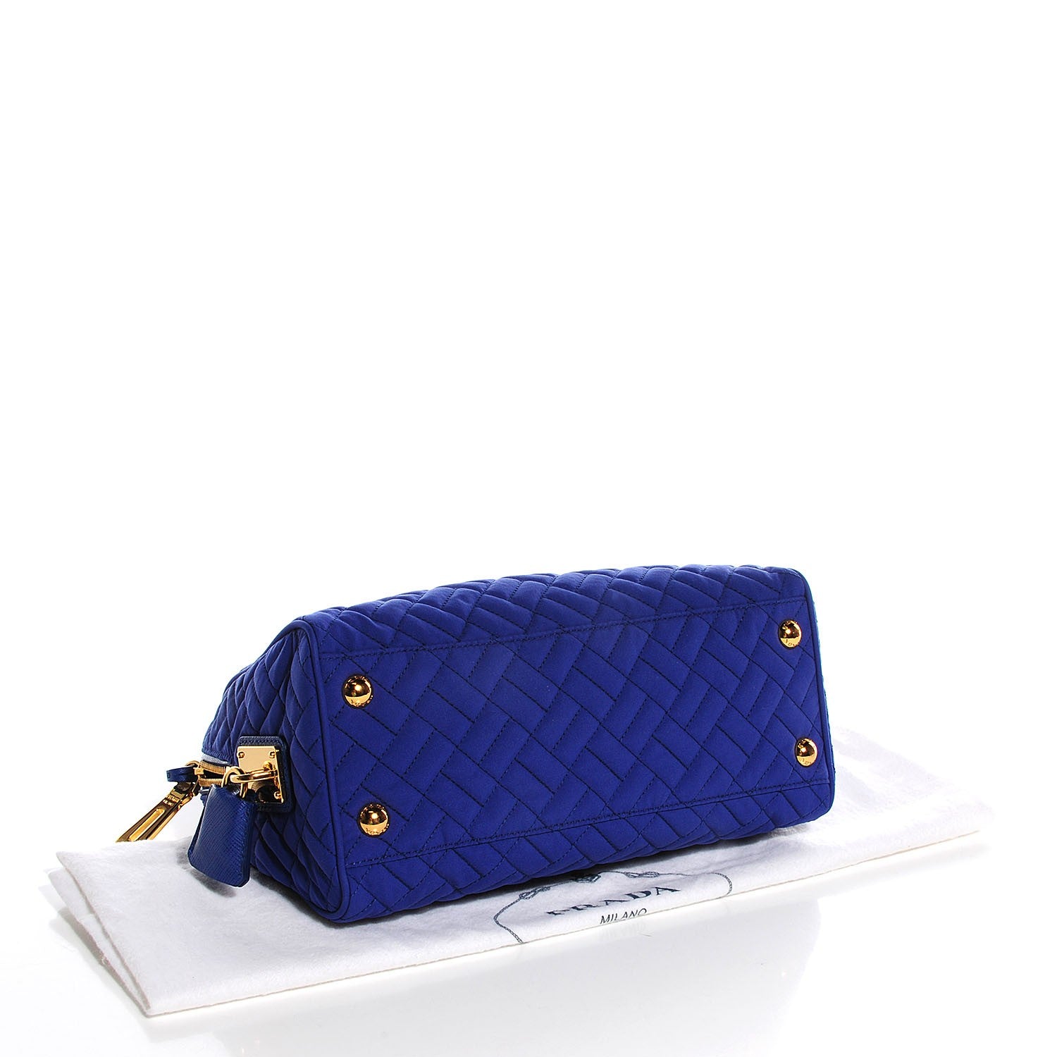 Prada Nylon Tessuto Impuntu Quilted Flap Indaco 4 of 9