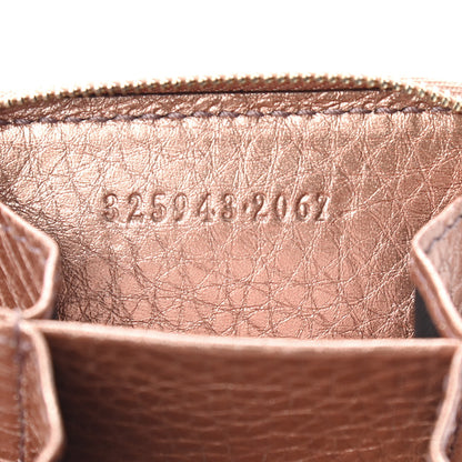 Gucci Metallic Pebbled Calfskin Soho Coin Purse Key Ring Pink 5 of 5