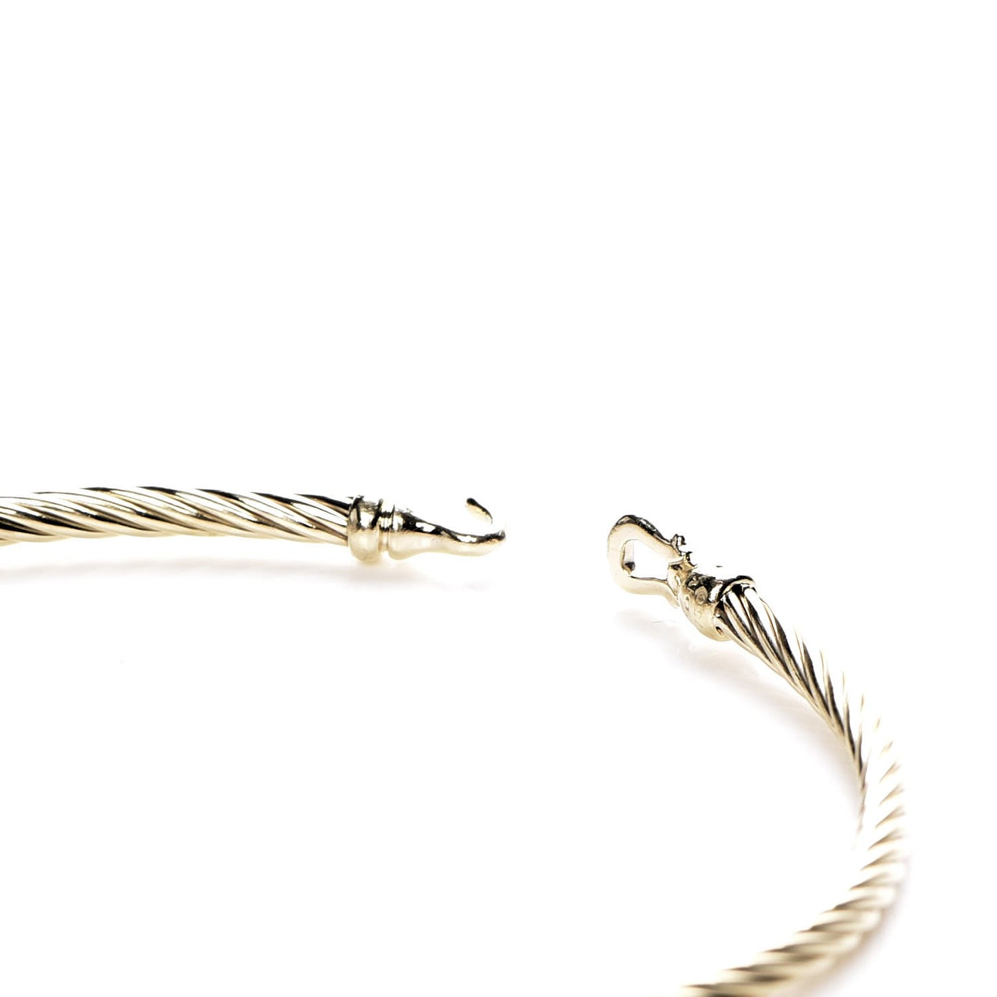 18K Yellow Gold 3mm Cable Buckle Bracelet