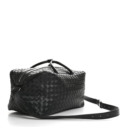 Bottega Veneta Nappa Intrecciato Travel Duffel Bag Black 3 of 12