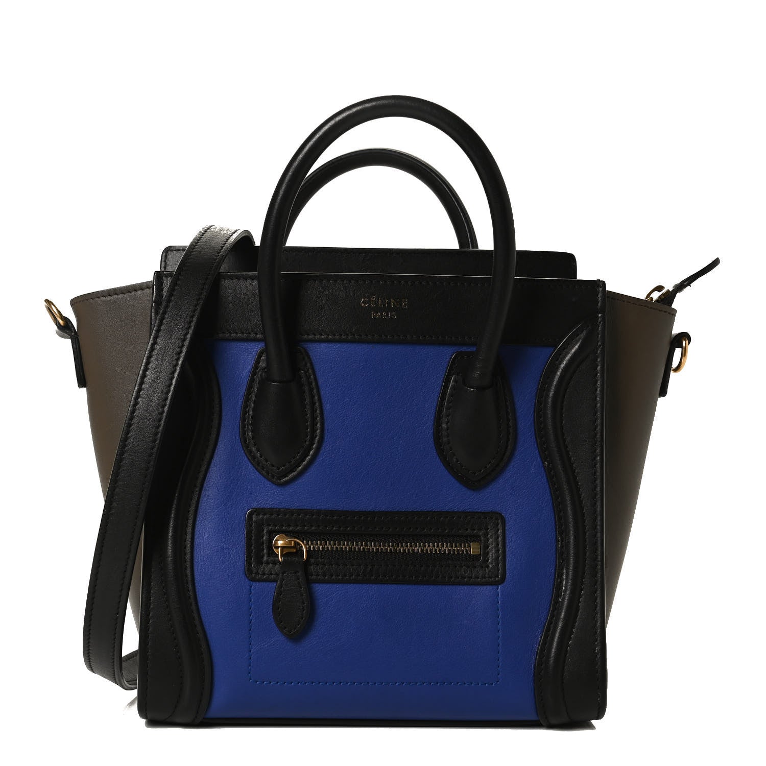Celine Smooth Calfskin Nano Tri-Color Luggage Indigo 1 of 11