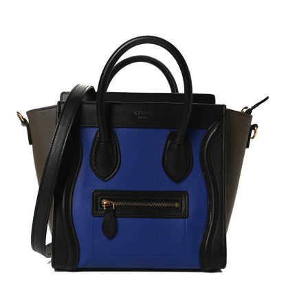Celine Smooth Calfskin Nano Tri-Color Luggage Indigo 1 of 11