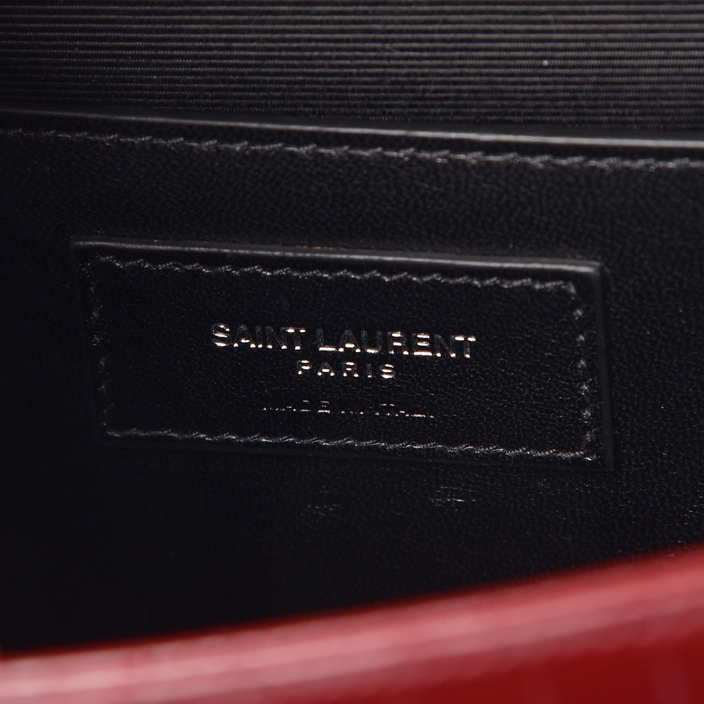 Calfskin Crocodile Embossed Medium Classic Monogram Kate Tassel Satchel Dark Red