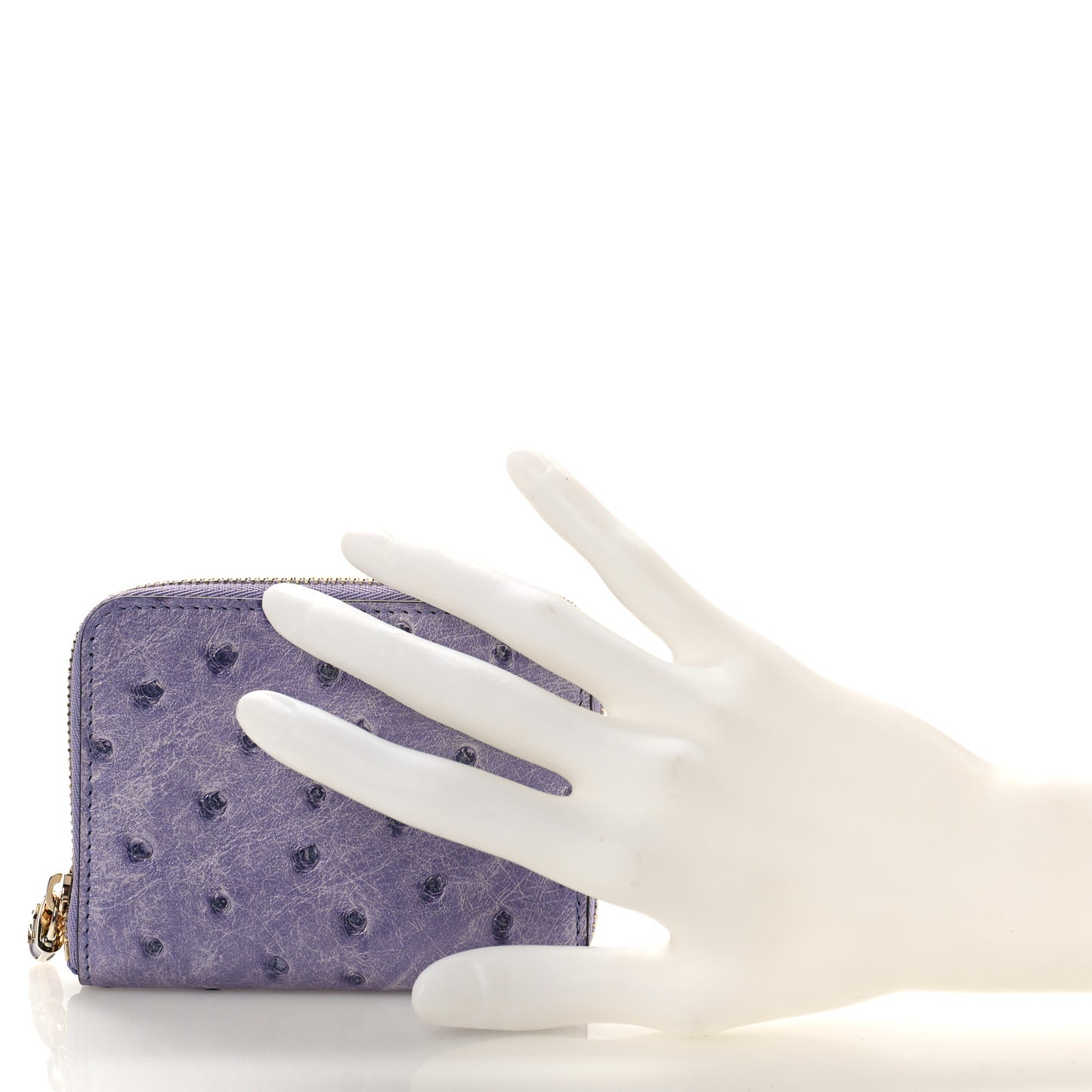 Ostrich Zippy Coin Purse Purple Purple