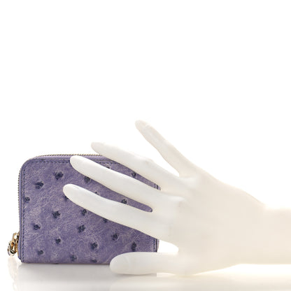 Louis Vuitton Ostrich Zippy Coin Purse Purple Purple 2 of 8