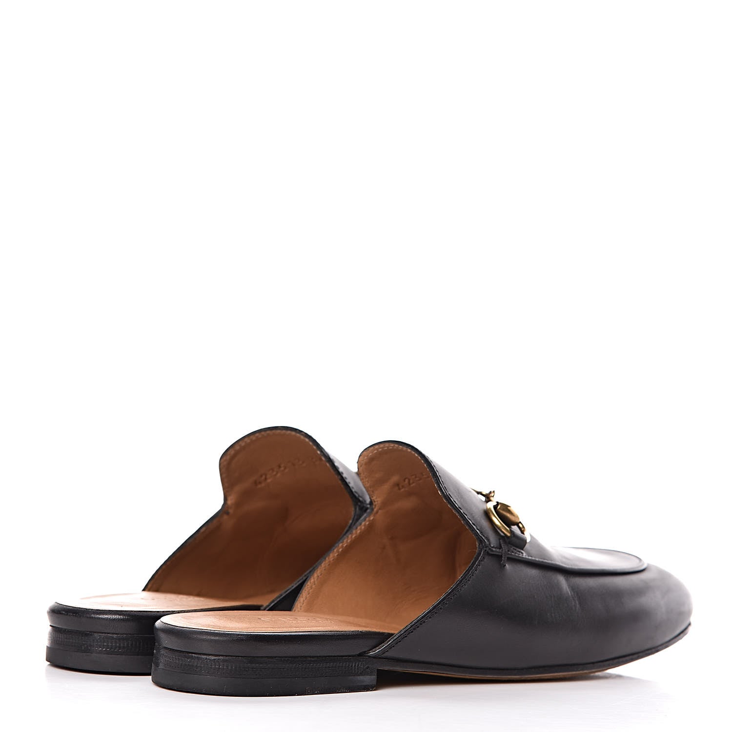 Gucci Calfskin Womens Princetown Slippers 34.5 Black 4 of 13