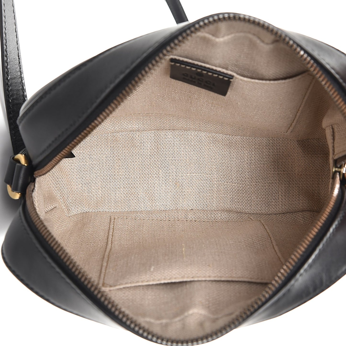 Calfskin Web Small Webby Bee Shoulder Bag Black