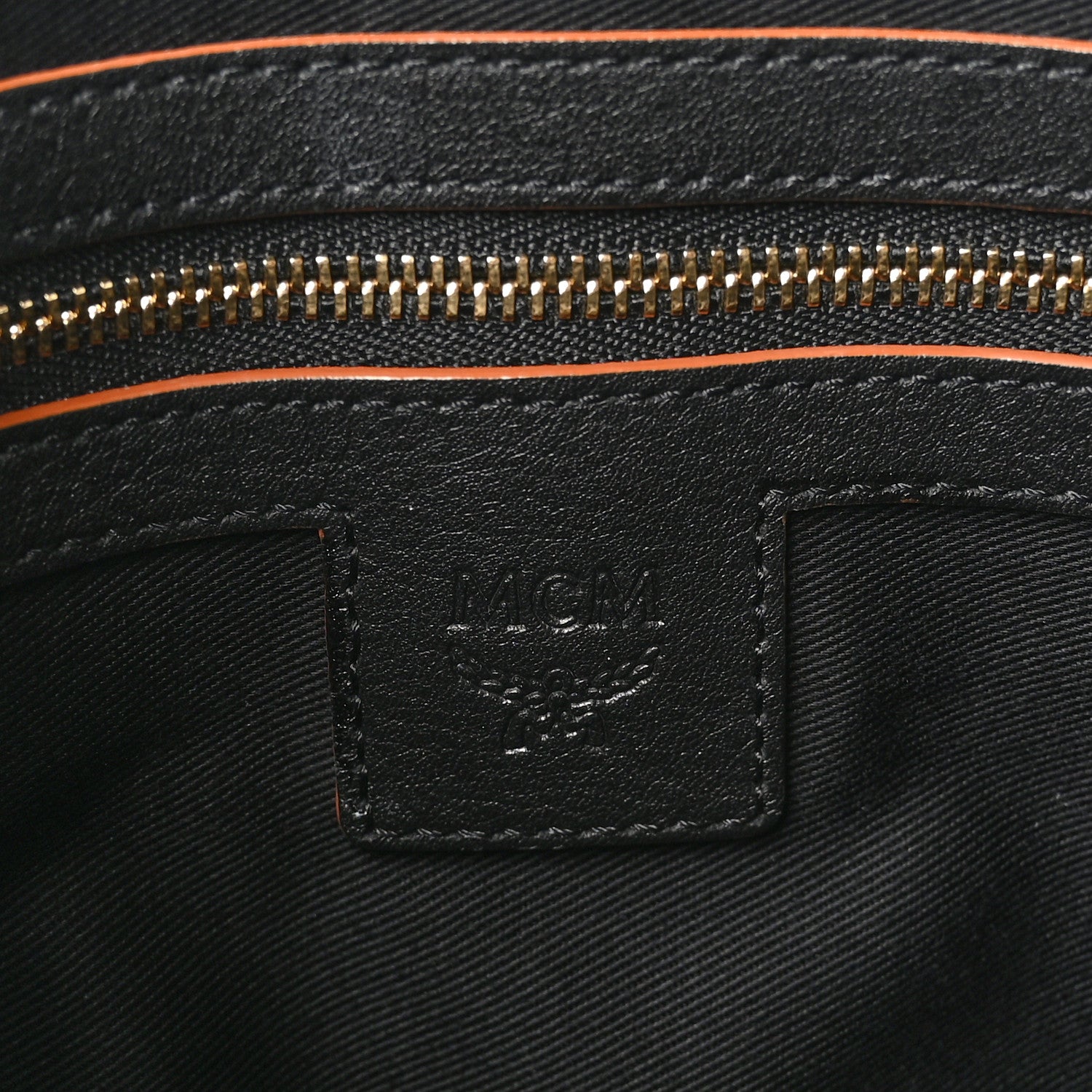MCM Calfskin Monogram Klara Crossbody Pouch Black 7 of 11