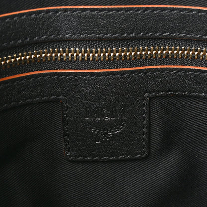 MCM Calfskin Monogram Klara Crossbody Pouch Black 7 of 11