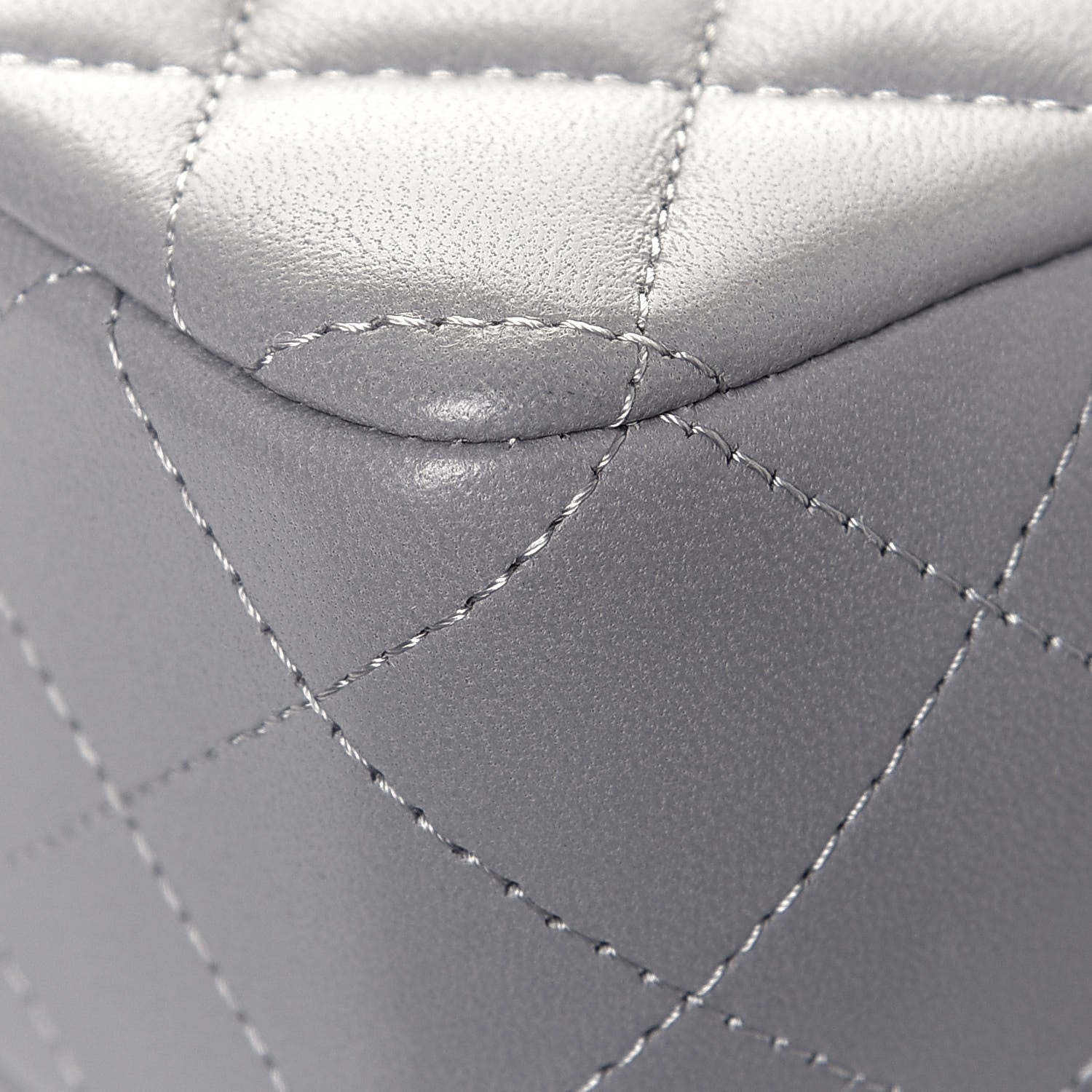 Chanel Lambskin Quilted Mini Rectangular Flap Grey 11 of 11