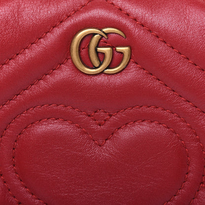 Gucci Calfskin Matelasse GG Marmont Cosmetic Case Hibiscus Red 11 of 12