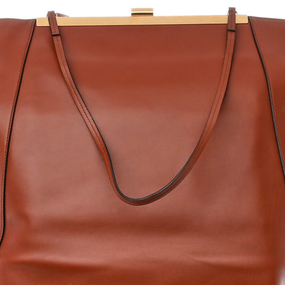 Celine Calfskin Vertical Clasp Cabas Marron Terracotta 8 of 10