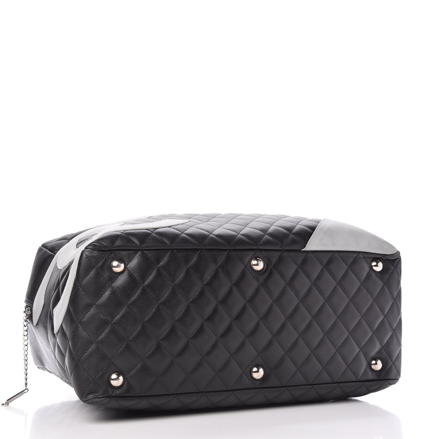 Calfskin Quilted Large Cambon Bag Black