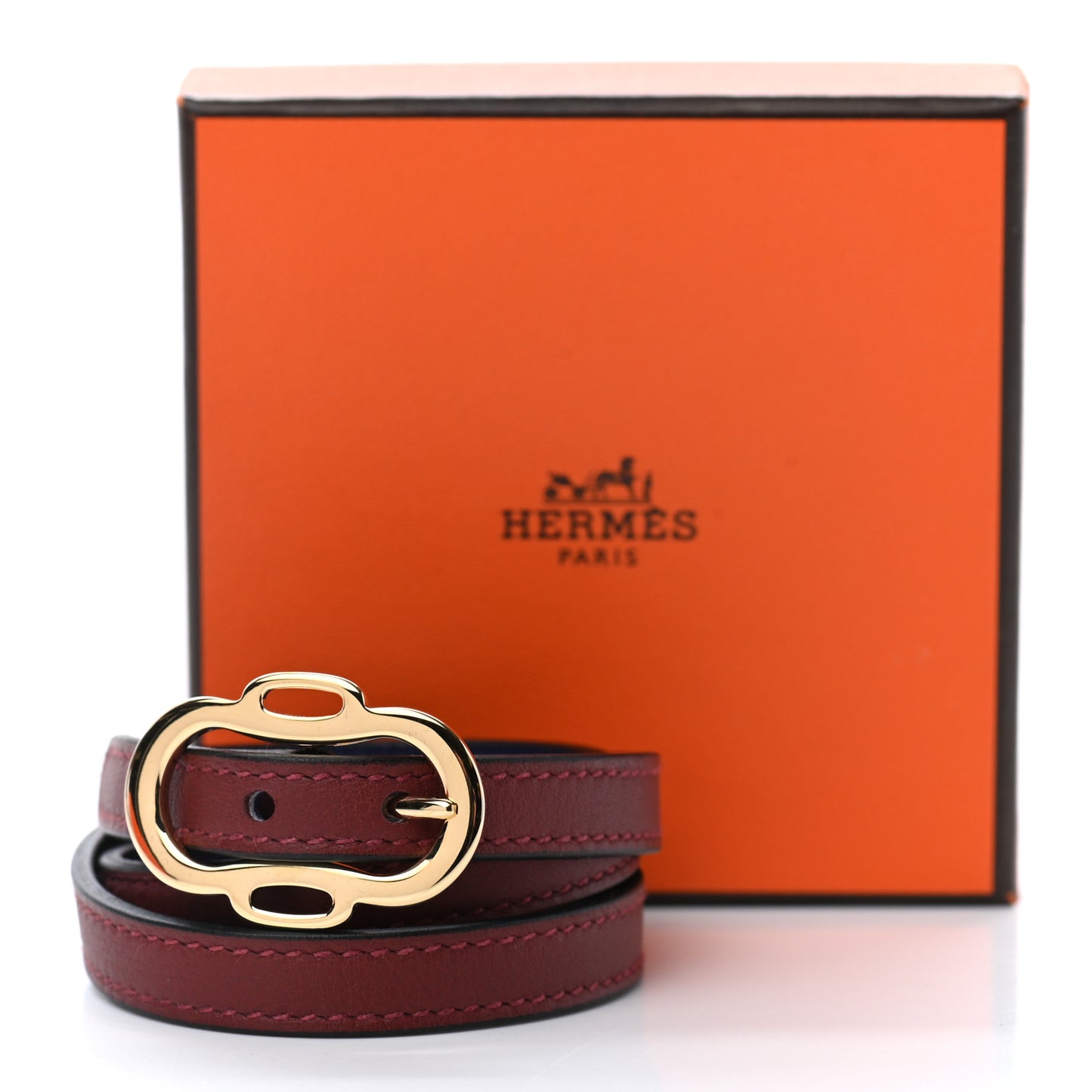 Swift Boucleries Triple Tour Bracelet T3 Rouge H Bleu Saphir