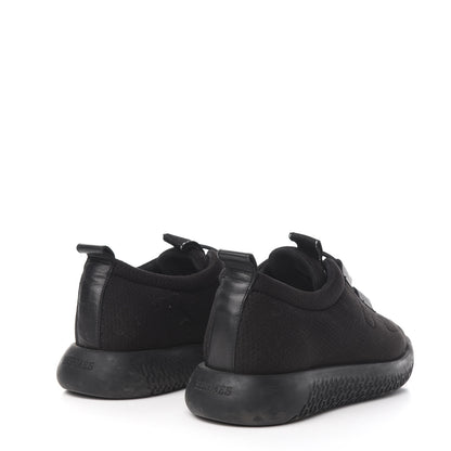 Hermes Mesh Technical Canvas Womens Team Sneakers 38 Black 4 of 8