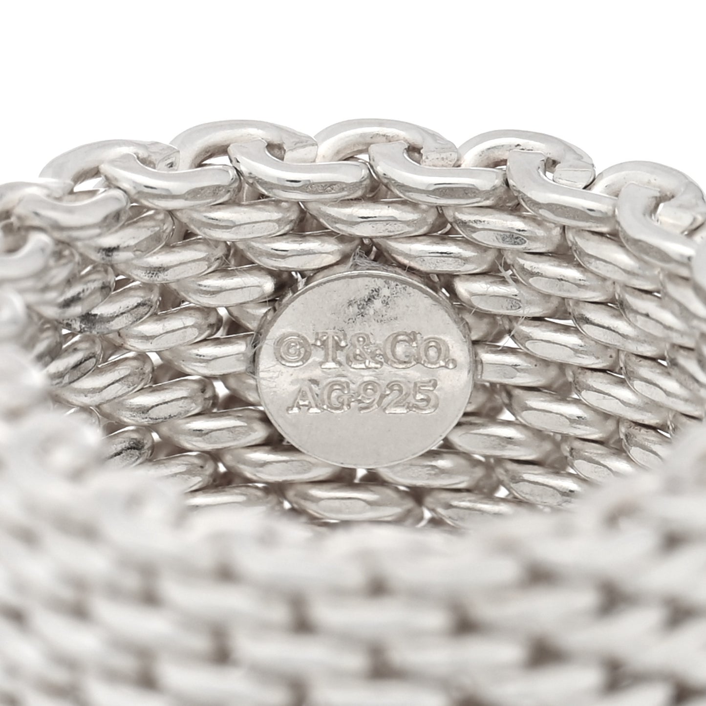 Sterling Silver Somerset Mesh Ring 51 5.75