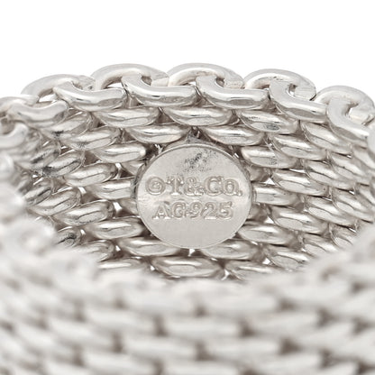 Tiffany Sterling Silver Somerset Mesh Ring 51 5.75 4 of 5