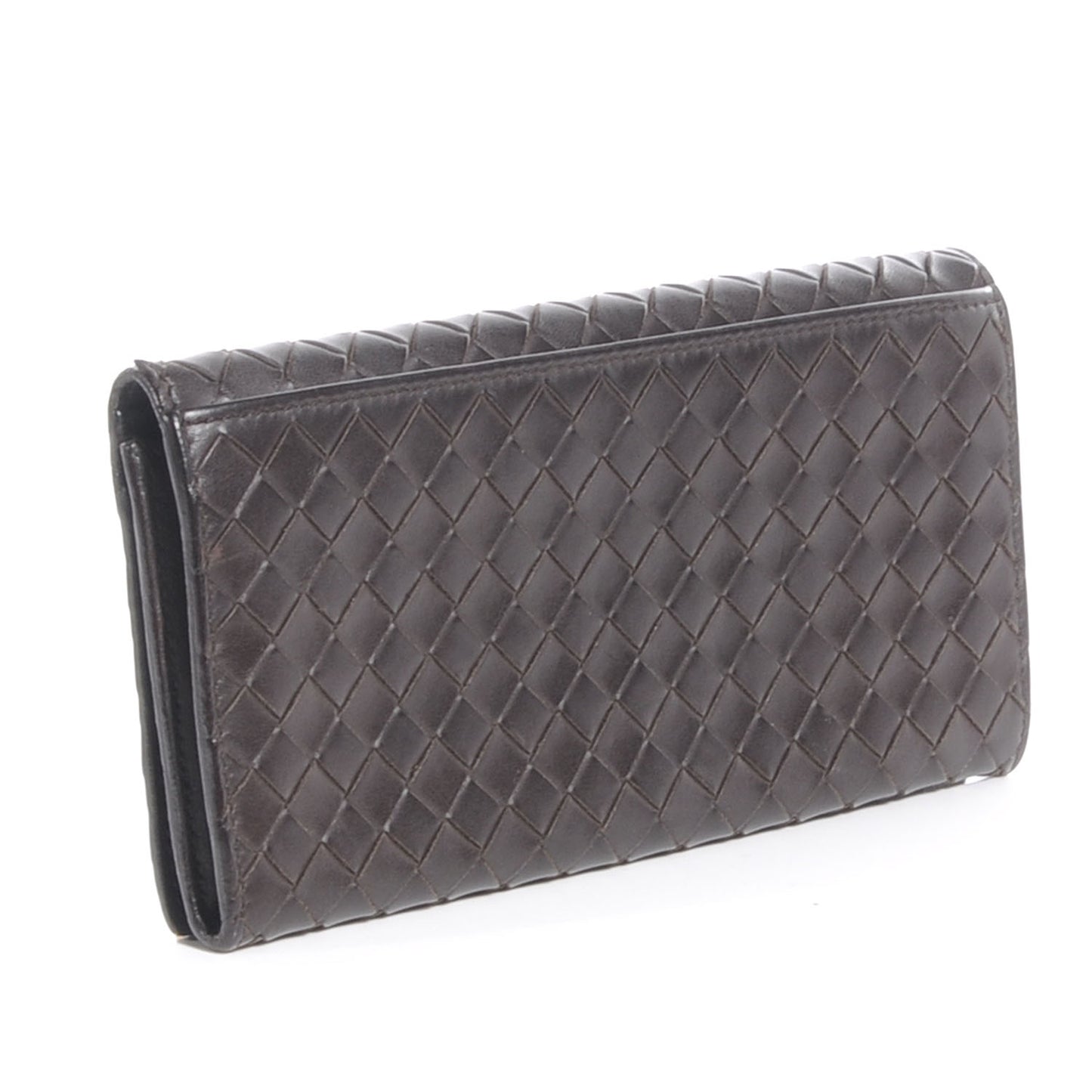 Intrecciato Continental Wallet Ebano