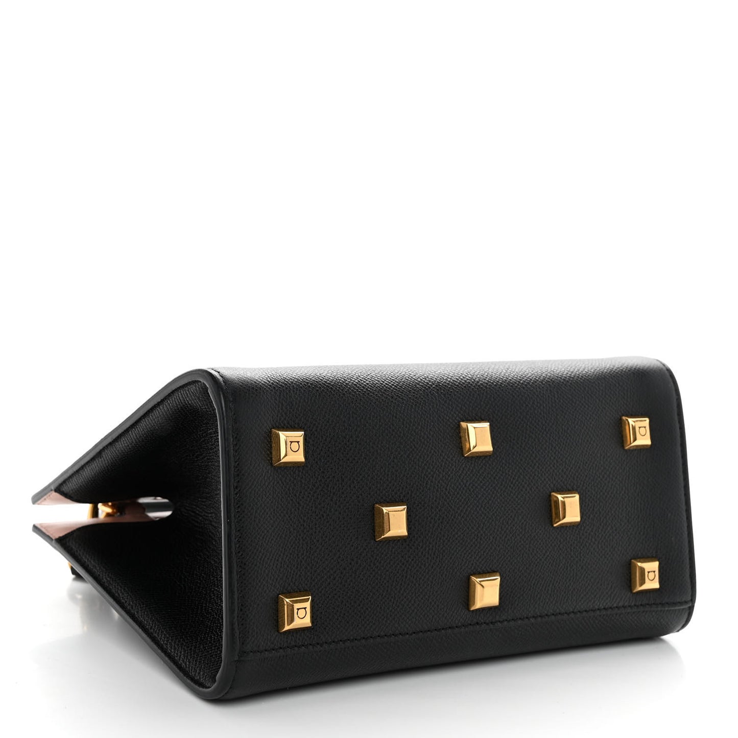 Calfskin Small The Studio Box Bag Black