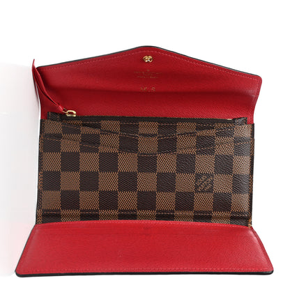 Louis Vuitton Damier Ebene Josephine Wallet Red 4 of 5