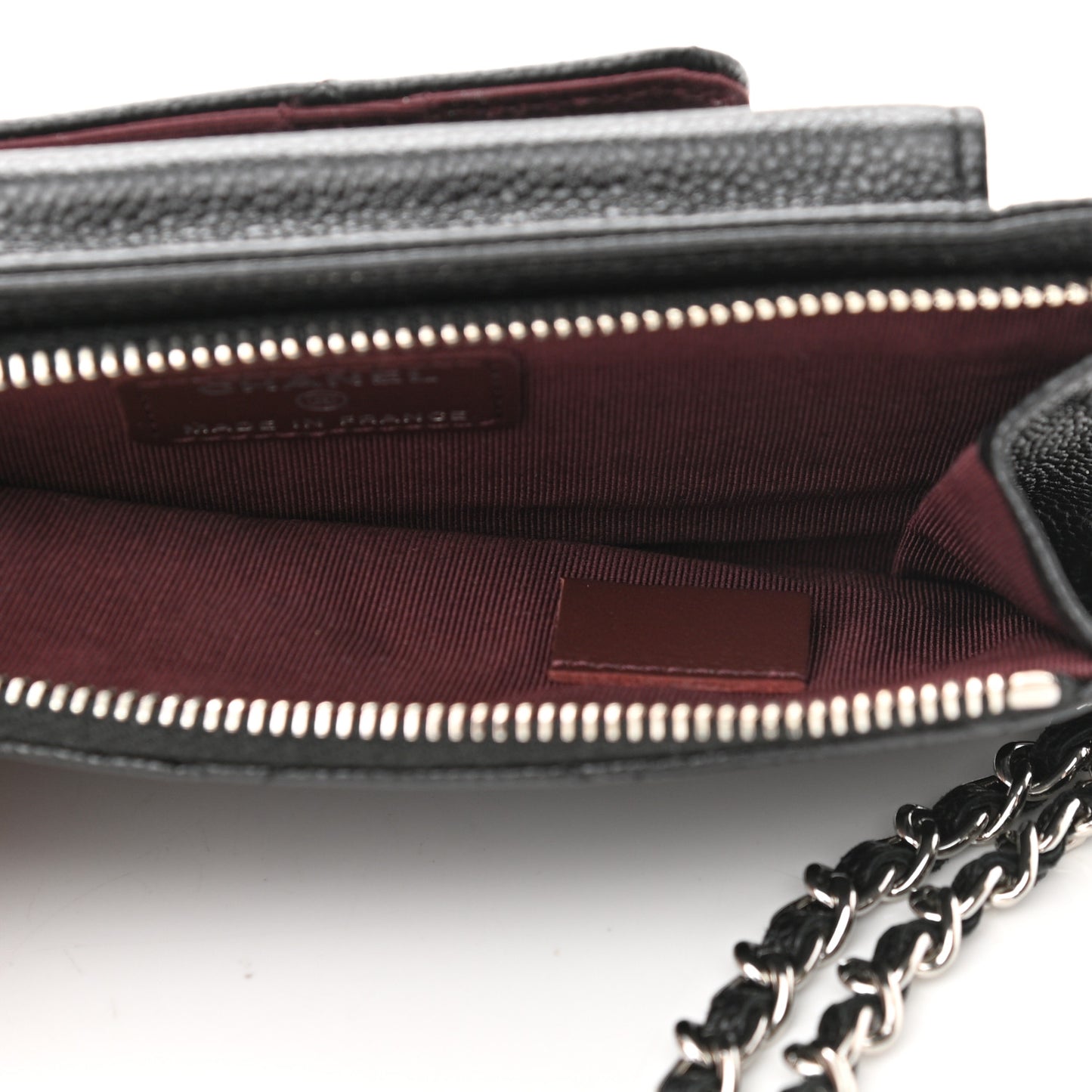 Caviar Quilted CC Phone Holder Black
