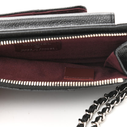 Chanel Caviar Quilted CC Phone Holder Black 5 of 13
