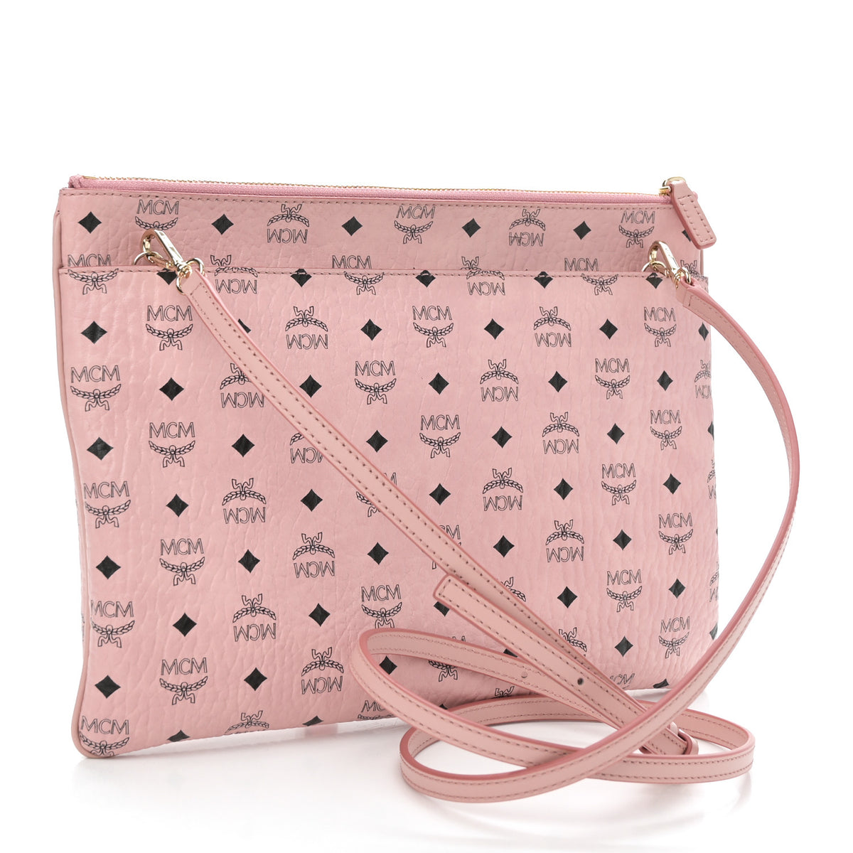 MCM Pink Leather Visteos Pouch Crossbody Bag AUTHENTIC NEW MCM VISETOS ORIGINAL PINK LEATHER BAG/POUCH main image 1