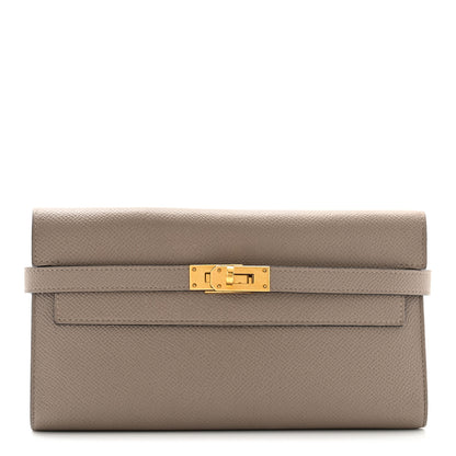 Hermes Epsom Kelly Longue Wallet Etain 1 of 13