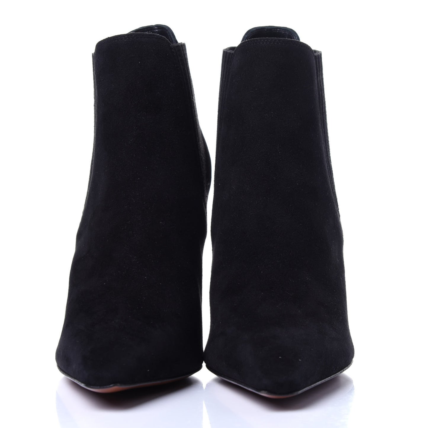 Suede Tortoise Wedge Ankle Boots 35 Black